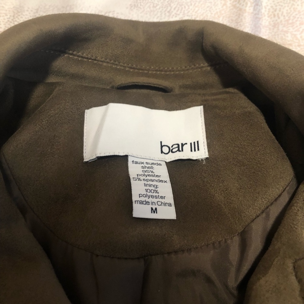 NWOT Bar III Faux-Suede Moto Jacket - Picture 2 of 5